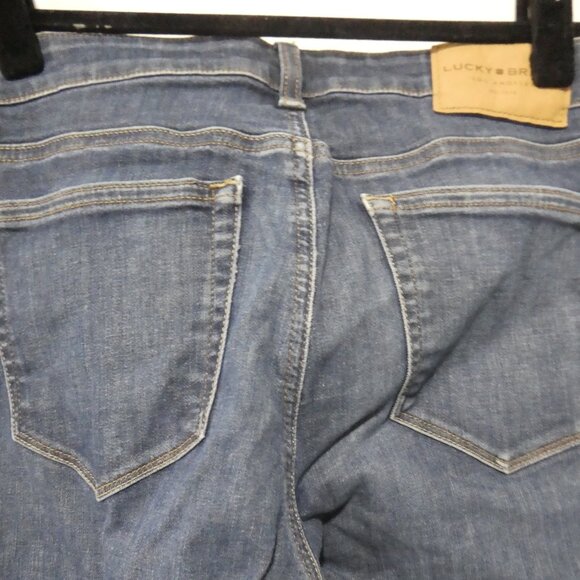 LUCKY BRAND - Mid Rise - Skinny - Ava | size 4/27 | Distressed Blue Denim Jeans - Picture 11 of 16